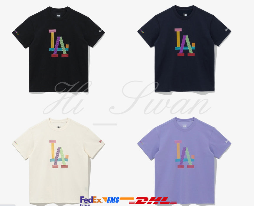 [BTS] - BTS  X NEW ERA DYNAMITE  LA Dodgers T-shirt 4 COLORS OFFICLAL MD