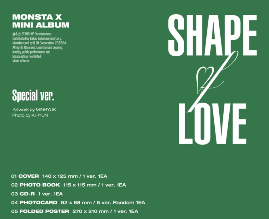 [Monsta X] - MONSTA X Mini Album SHAPE of LOVE SPECIAL VER.+ BENEFIT OFFICIAL MD