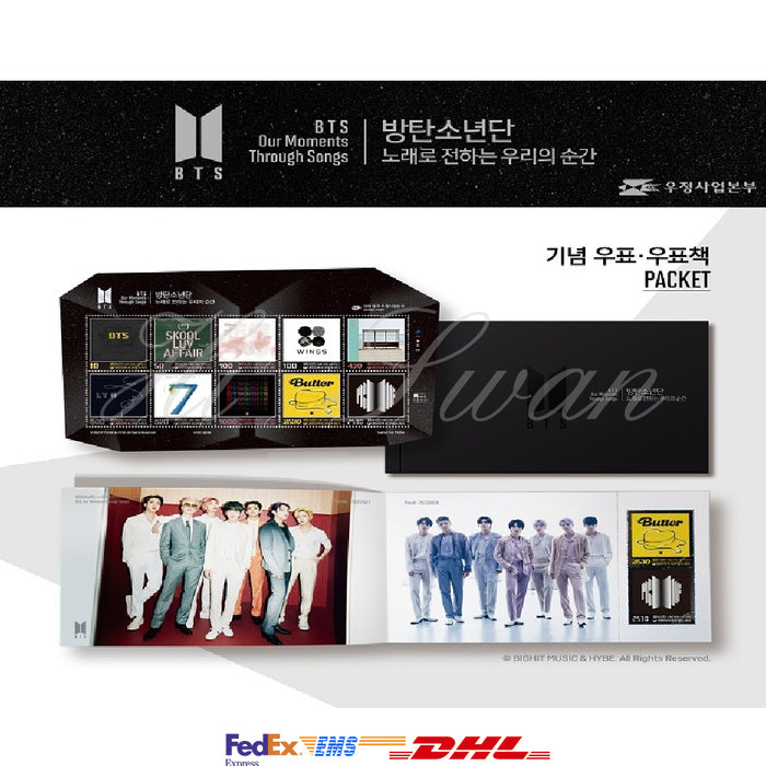 [BTS] BTS Our Moments Through Songs Commemorative Stamp & Packet Set OFFICIAL MD