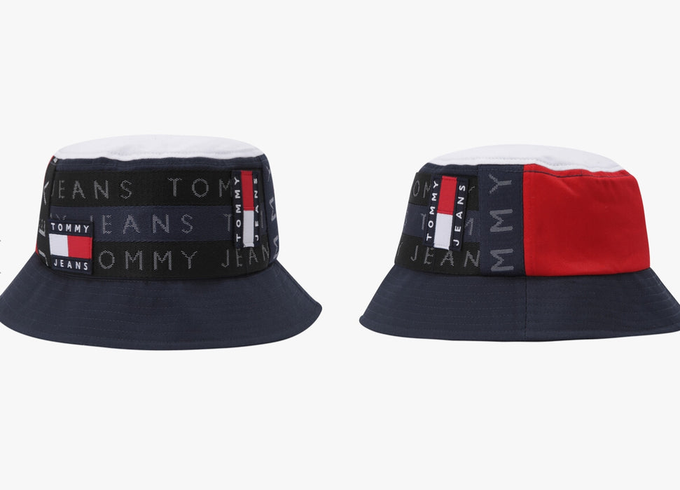 [MAMAMOO]- HWASA X TOMMY JEANS Heritage Logo Play Bucket Hat T32B6AHT11TMT10GY