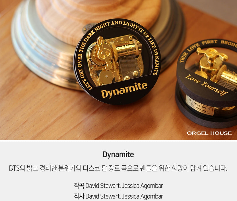 [BTS] - Dynamite Goods Music Box Production of Black Round Music Box OFFICIAL MD