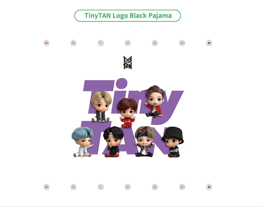 [BTS] - TIYP TinyTAN Logo Black PAJAMA OFFICIAL MD