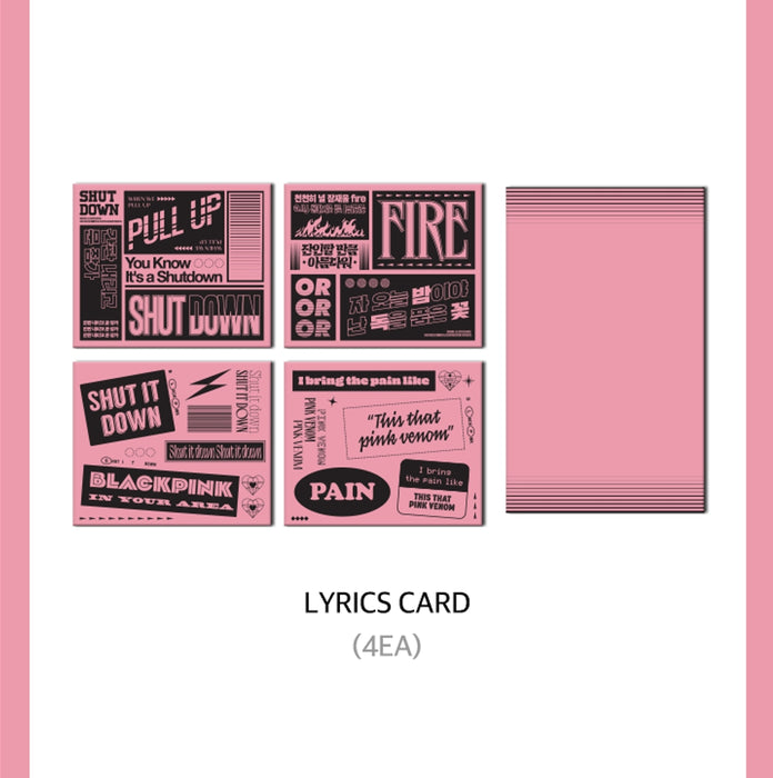 [BLACKPINK] BPTOUR - BLACKPINK LYRICS CARD + PHOTO CARD SET OFFICIAL MD