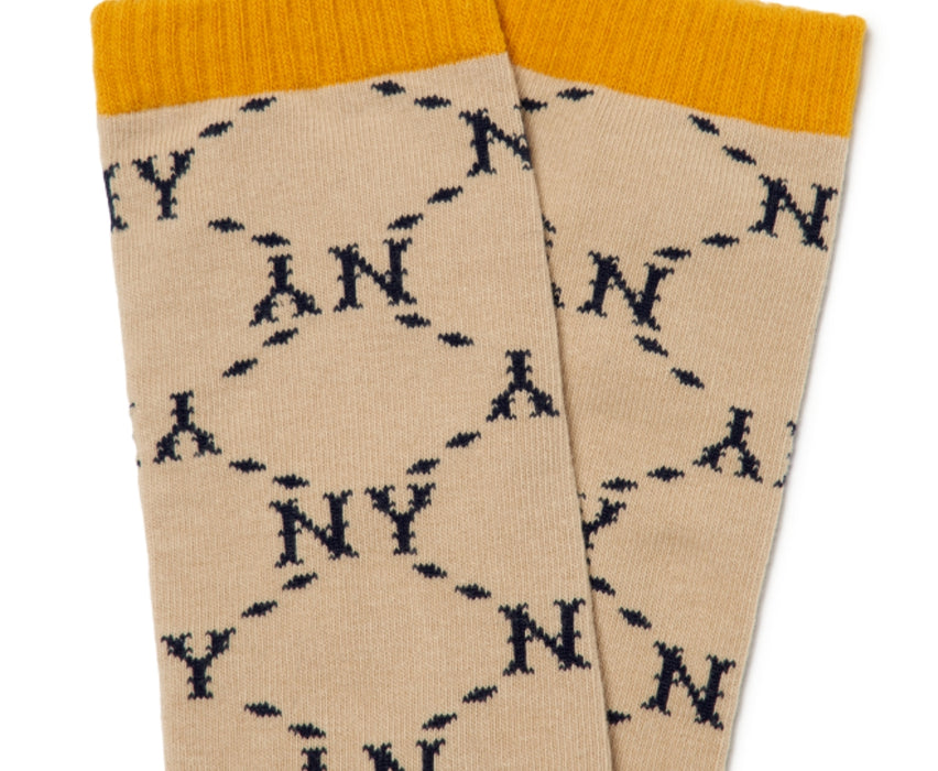 [AESPA] - MLB X AESPA  Monogram Diamond Socks New York Yankees 3ASOLM22N-50BGS