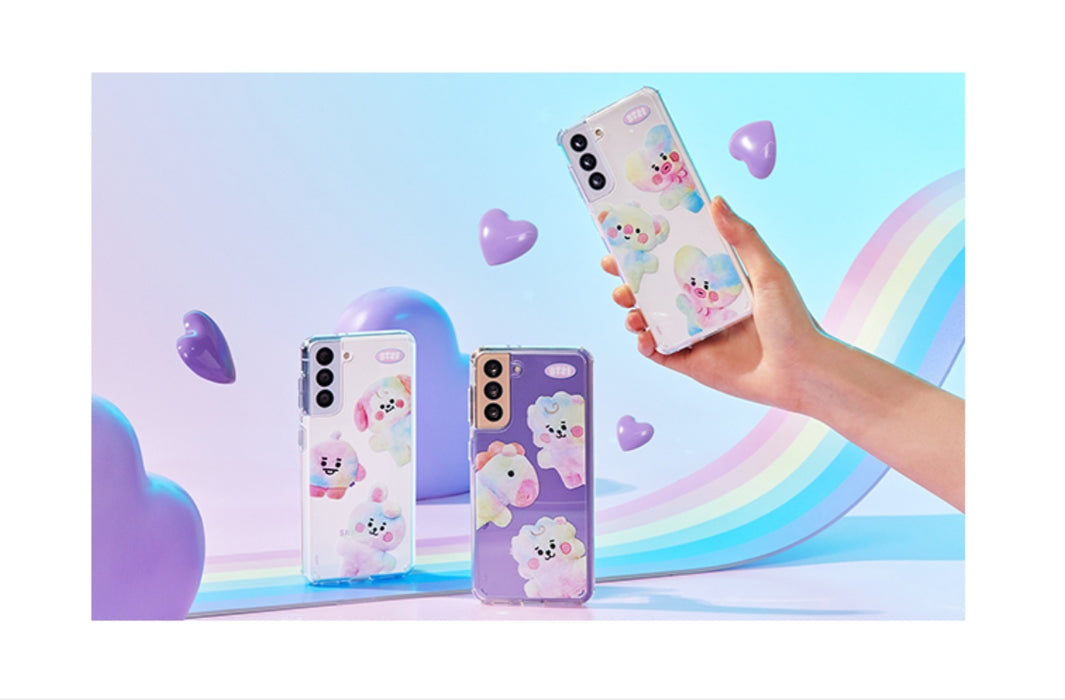 [BT21] - Line Friends BT21 BABY KOYA&TATA Prism Galaxy Case S20/S21 OFFICIAL MD