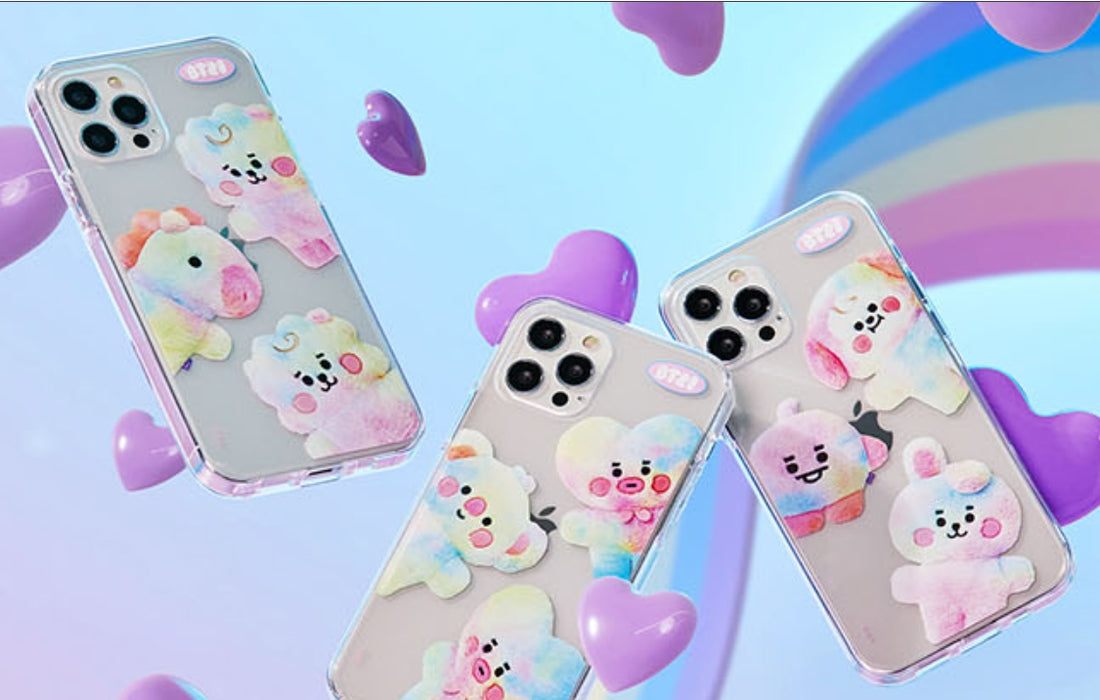 [BT21] -Line Friends BT21 BABY CHIMMY&COOKY&SHOOKY Prism iPhone Case OFFICIAL MD