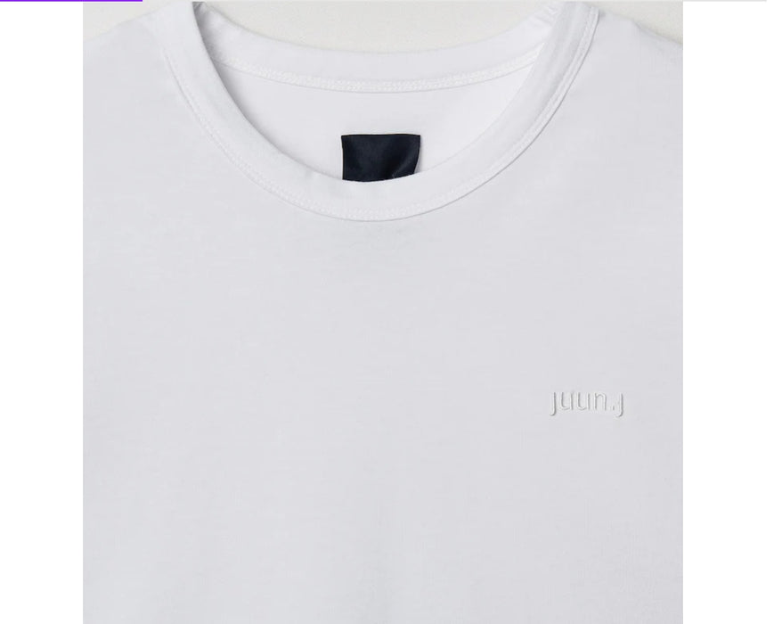 [BTS] - Juun.J X BTS Women White Signature Overfit Half Sleeve T-shirt JW2342WH1