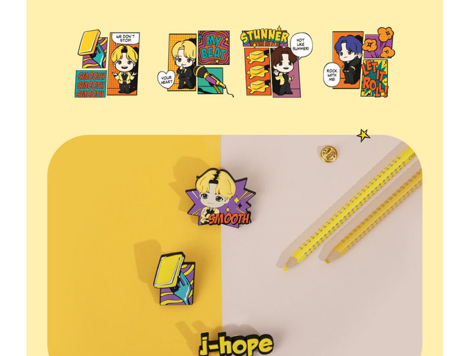 [BTS] - BTS TinyTan Butter rubber pin badge brooch OFFICIAL MD