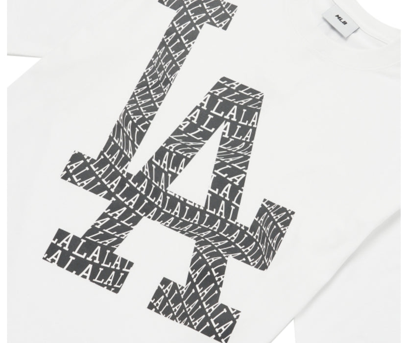 HISWAN [AESPA]- MLB x Aespa Winter Pick Gradation Monogram Crop T-Shirt 3FTSM6123-50BLS S