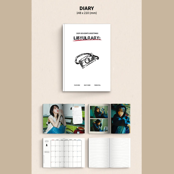 [MAMAMOO] MOON BYUL 2024 SEASON'S GREETINGS LIBYULRARY + PRE-ORDER GIFT OFFICIAL