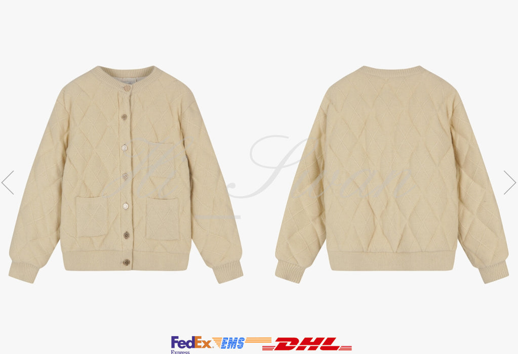 [RED VELVET] - SJYP x YERI Collabo Quilted Knit Down GREY COLOR PW2B9QJM039WPLY