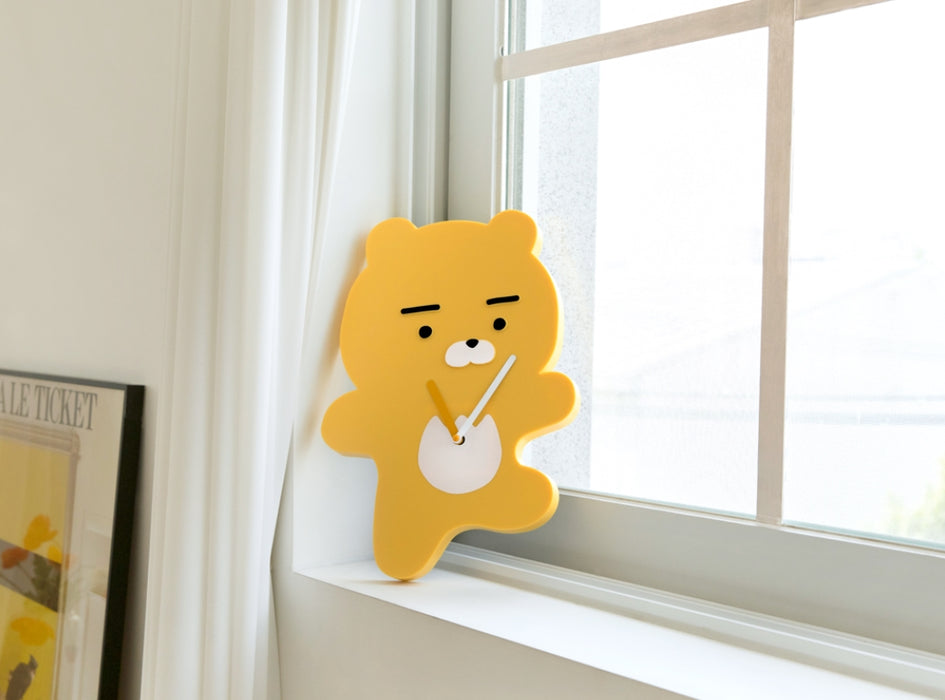 [KAKAO FRIENDS] -April Shower Point Low Noise Wall Clock RYAN,APEACH OFFICIAL MD