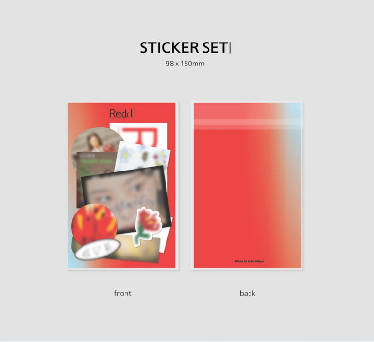 [MAMAMOO]-  WHEE IN 1st Mini Album Redd WITH PRE- ORDER GIFT OFFICIAL MD