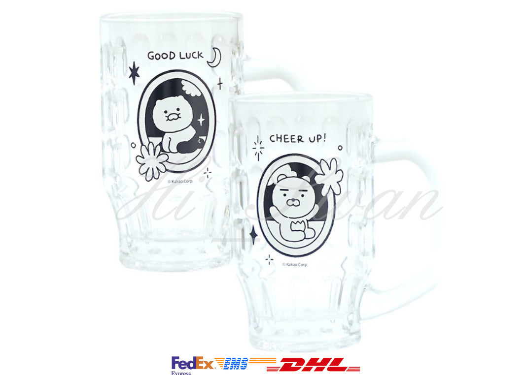 Kakao Friends Doodle Doodle Highball Glass 2p Ryan Choonsik Official Hiswan 3019