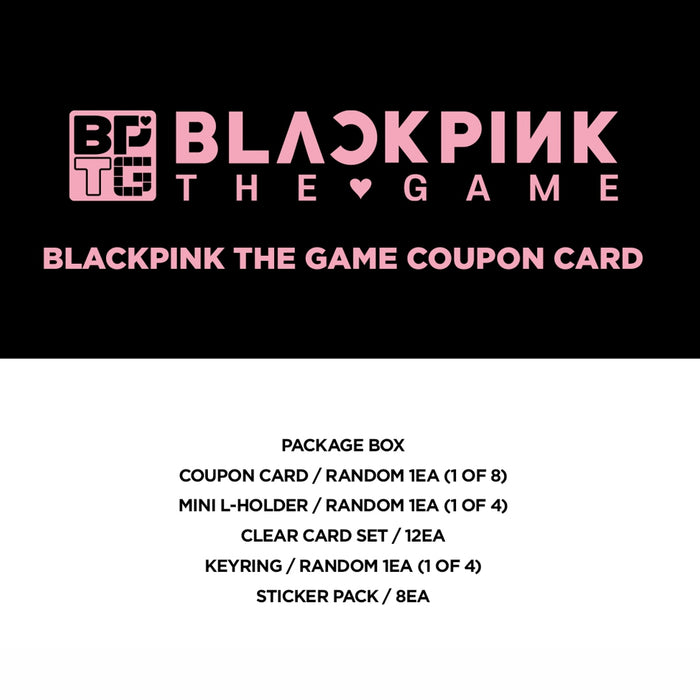 [BLACKPINK] BLACKPINK THE GAME COUPON CARD OFFICIAL MD