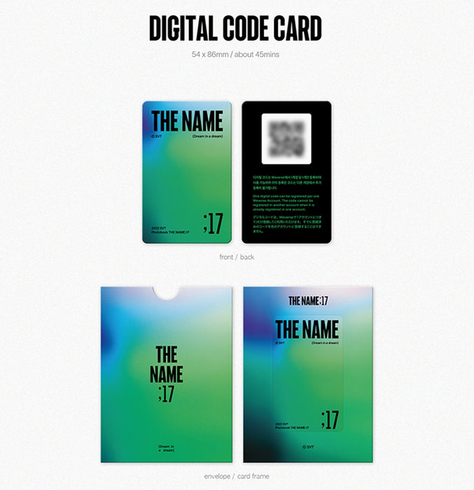 [SEVENTEEN] 2022 SVT PHOTOBOOK THE NAME;17 OFFICIAL MD