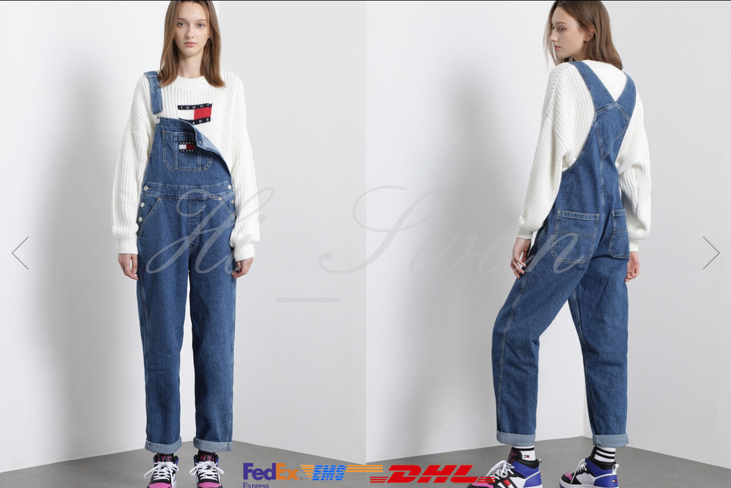 [MAMAMOO]-HWASA X TOMMY JEAN Sustainable Chunky Denim Trousers T32B7NED45TWT11A5