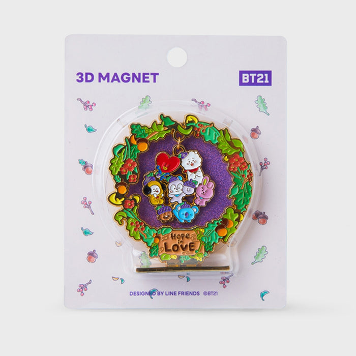 [BT21] BT21 MANG Hope In Love Metal Magnet OFFICIAL MD