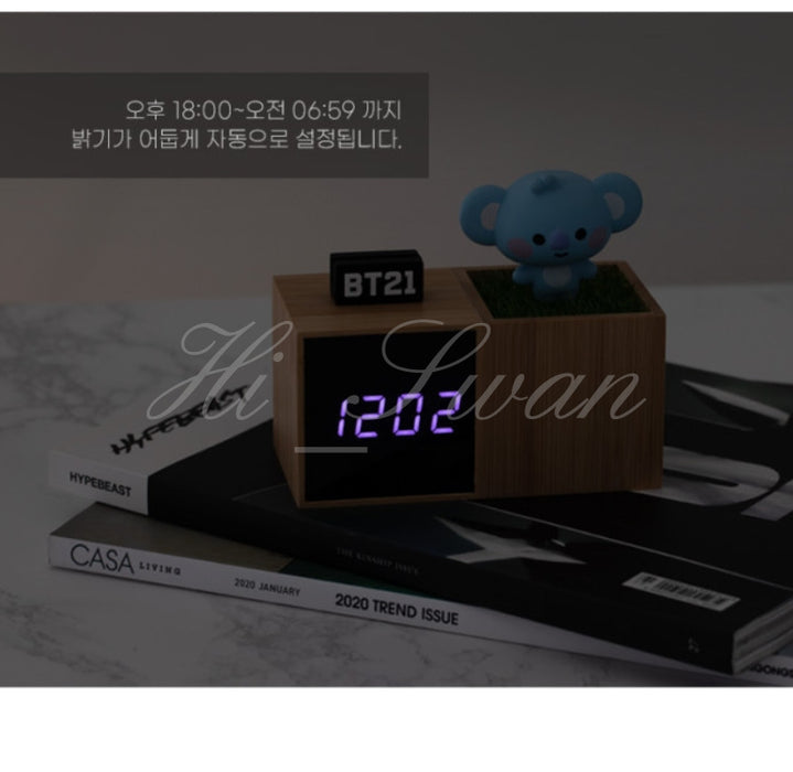 [BT21] - BT21 BABYFIGURE LED DIGITAL TABLE CLOCK Alarm Function&Touch Sensor etc