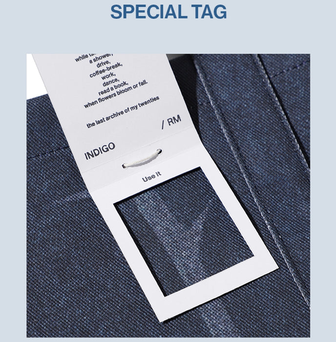 BTS] Record of RM : Indigo - Denim Tote Bag OFFICIAL MD – HISWAN