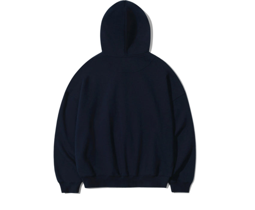 [BLACKPINK] - ROSE PICK 5252 BY 0!0! BASIC LOGO HOOD ZIP UP NAVY OFFICIAL MD