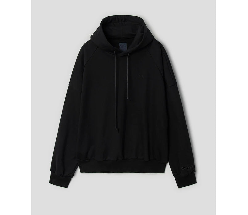 [BTS] - Juun.J X BTS MEN Black Signature Overfit Hooded Sweatshirt JC2341PH15