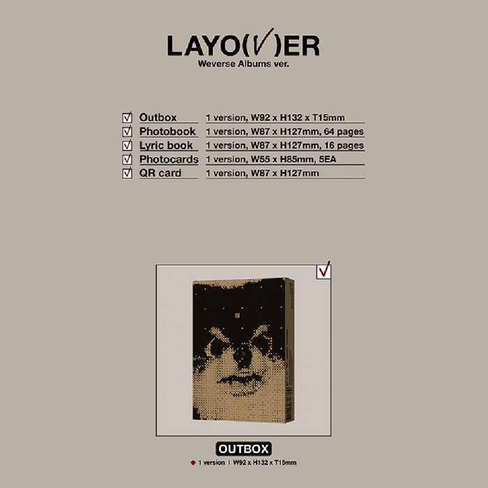 [BTS] V Layover + Layover (Weverse Albums ver.) Set OFFICIAL MD