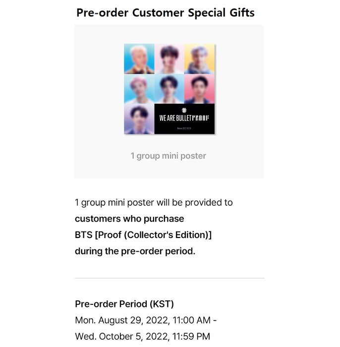 [BTS] - Proof Collector’s Edition Official MD