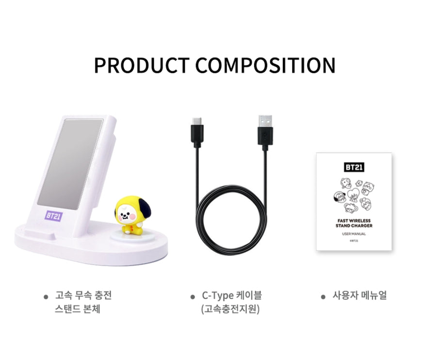 [BT21] - BT21 Fast Wireless Stand Charger OFFICIAL MD