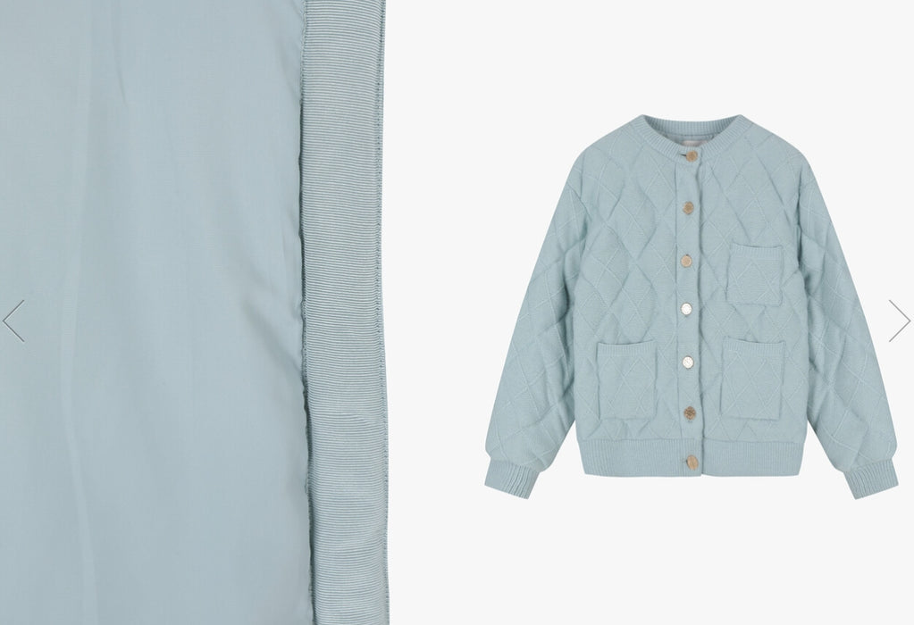 [RED VELVET] - SJYP x YERI Collabo Quilted Knit Down MINT COLOR PW2B9QJM039WPMT