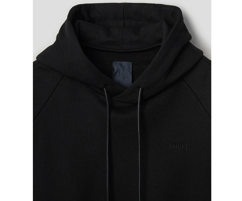 [BTS] - Juun.J X BTS Women BLACK Signature Overfit Hooded Sweatshirt JW2341WH15