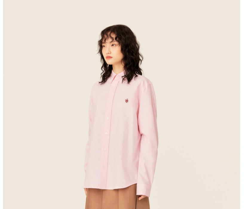 [BLACKPINK] -ROSE X 5252 BU O!Oi BASIC PATCH OXFORD SHIRTS PINK VER. OFFICIAL MD