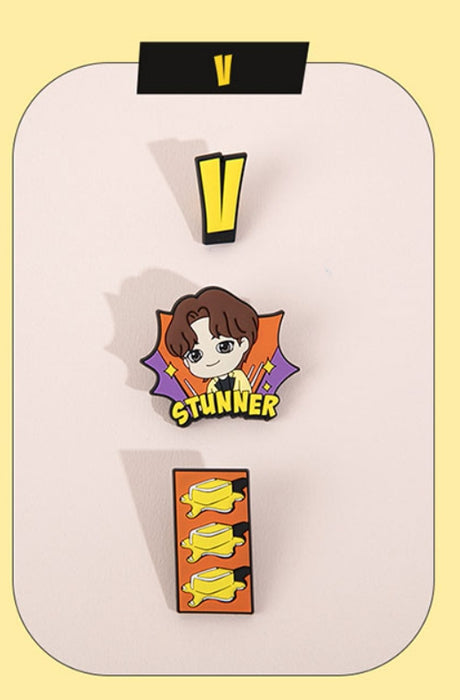 [BTS] - BTS TinyTan Butter rubber pin badge brooch OFFICIAL MD