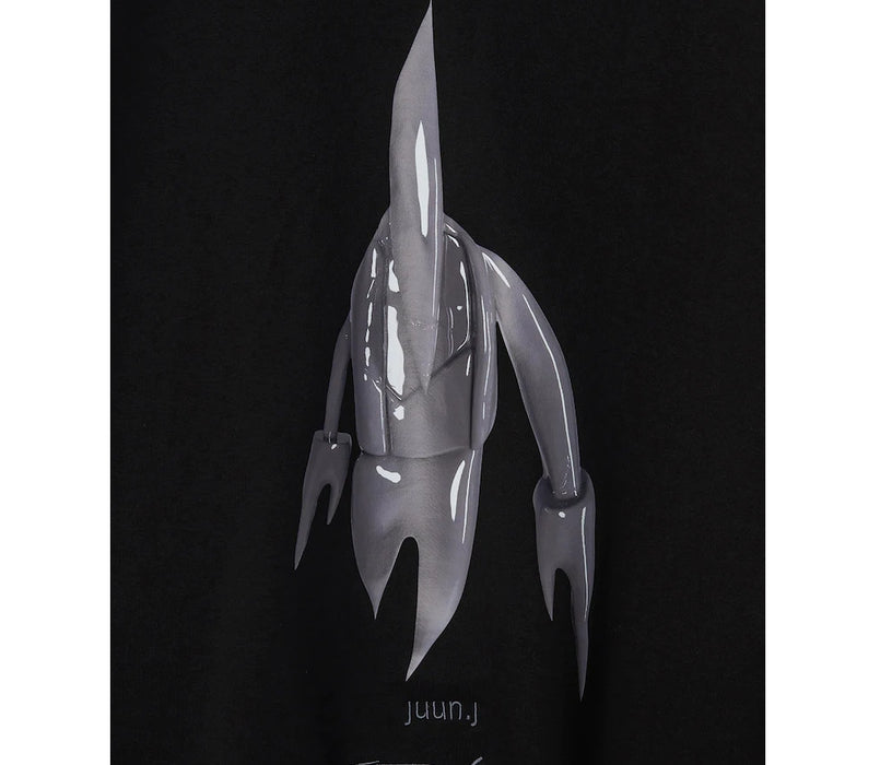 [BTS] - Juun.J X BTS MEN Black Signature Overfit Hooded Sweatshirt JC2341PH15