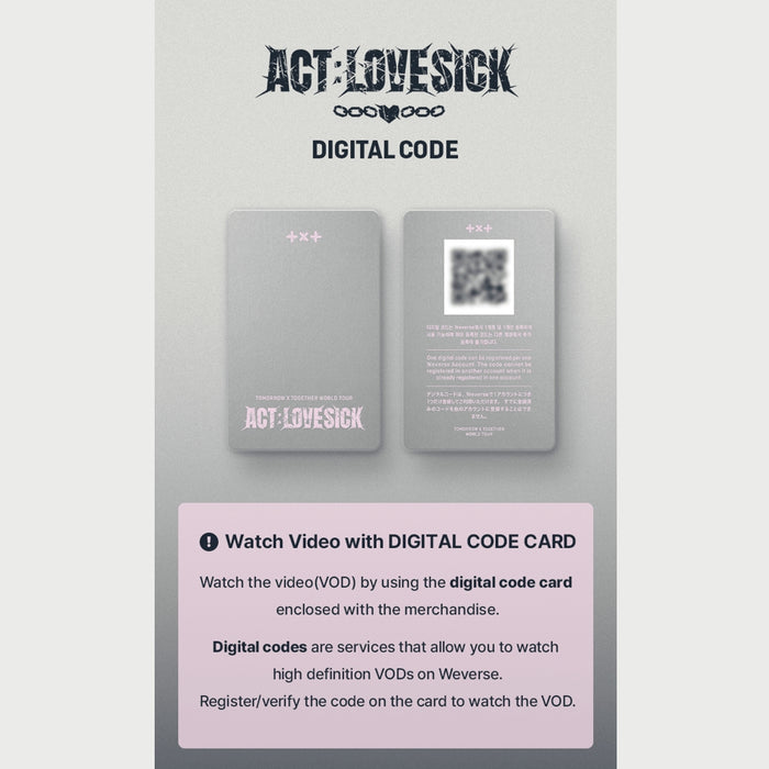 [TXT] WORLD TOUR <ACT : LOVE SICK> IN SEOUL DIGITAL CODE OFFICIAL MD