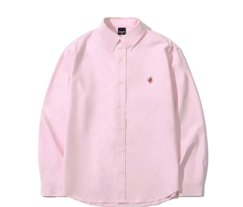 [BLACKPINK] -ROSE X 5252 BU O!Oi BASIC PATCH OXFORD SHIRTS PINK VER. OFFICIAL MD
