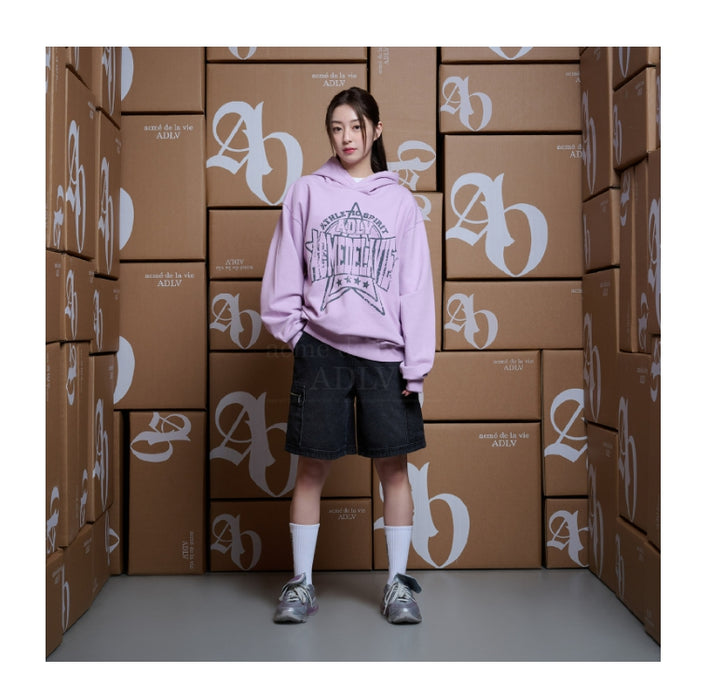 [SEVENTEEN] JEONGHAN PREPPY LOGO CRACK PRINTING HOODIE OFFICIAL MD