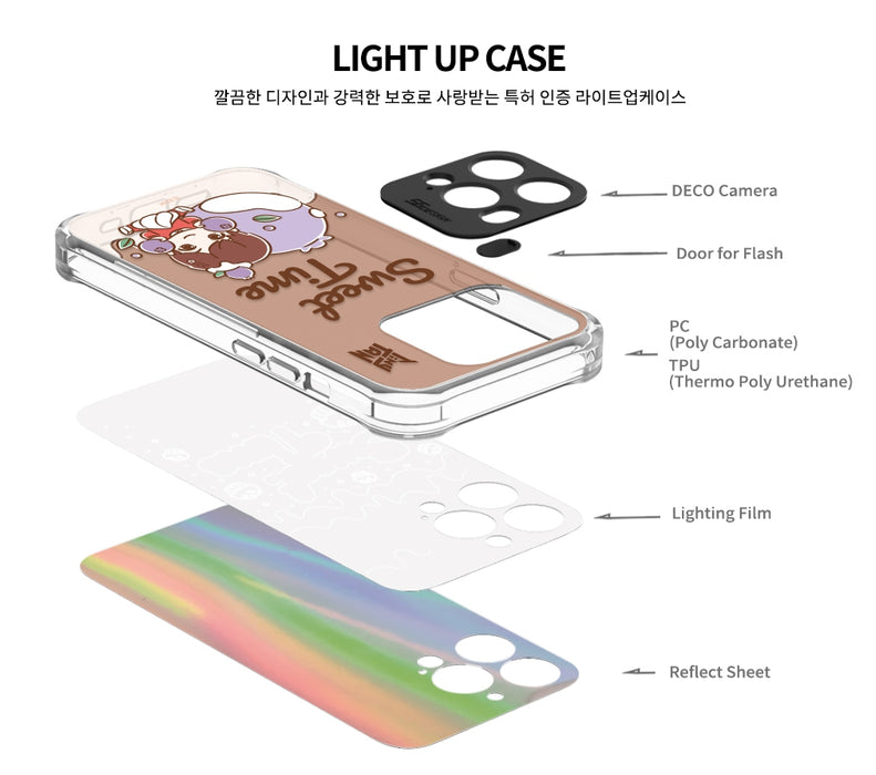 [BTS] - TinyTAN Phone Case Sweet Time Lighting Case Official MD