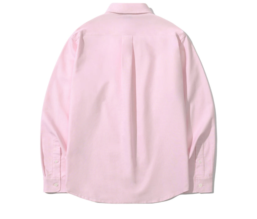 [BLACKPINK] -ROSE X 5252 BU O!Oi BASIC PATCH OXFORD SHIRTS PINK VER. OFFICIAL MD