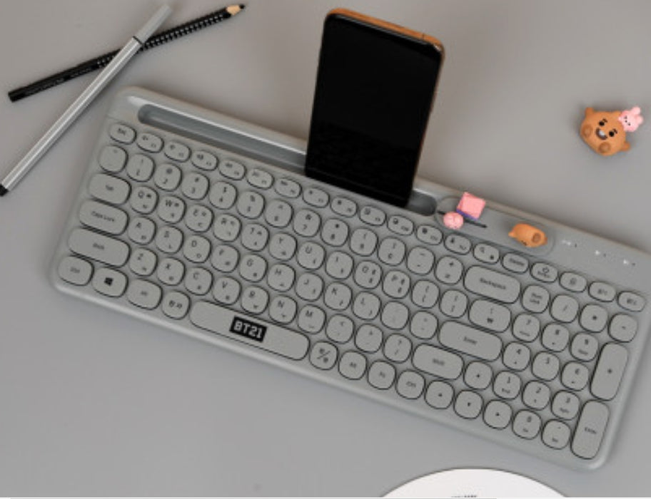 [BT21] - BT21 Little Buddy Baby Wireless Bluetooth Keyboard Multi Pairing