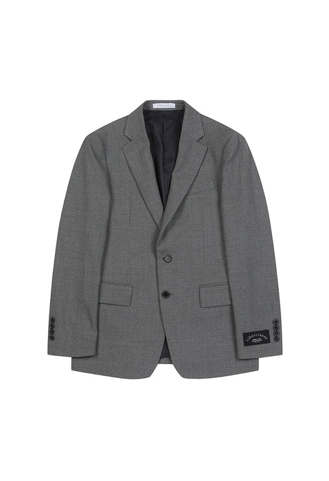ASTRO] - ChaEunwoo X LC Gray Check Pattern Single Two Button Suit Set  LIW11920
