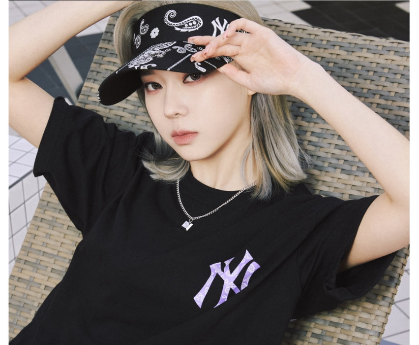 AESPA] - MLB X AESPA WINTER PICK Paisley SUN CAP NEWYORK YANKEE