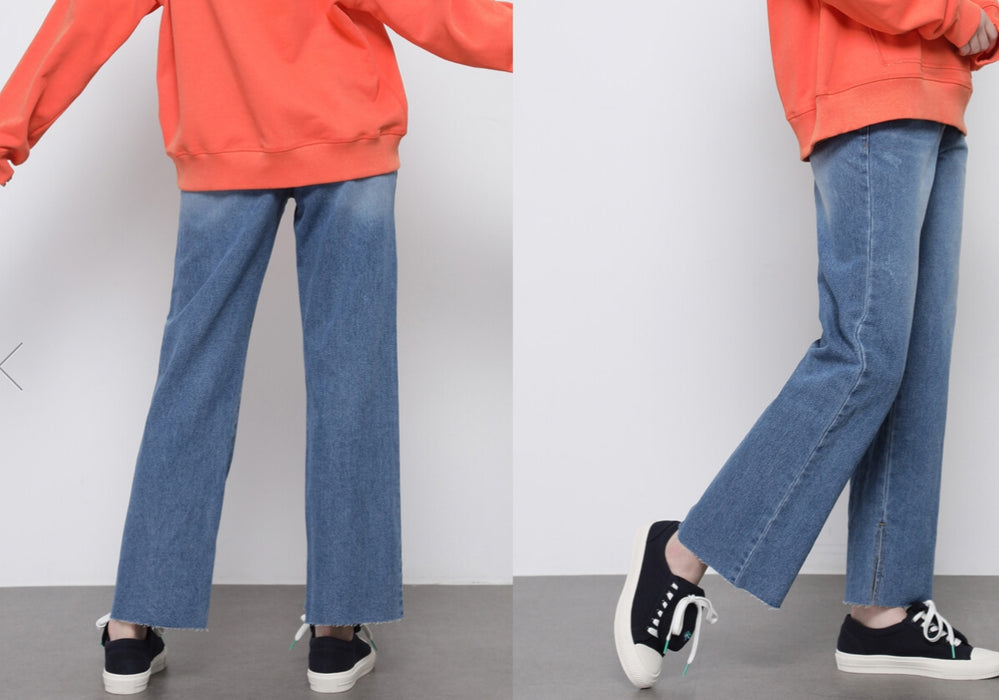 [RED VELVET] - SJYP x YERI Collabo Basic side slit pants BLUE PW2B7NPC569WBL