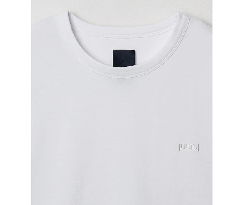[BTS] - Juun.J X BTS MEN White Signature Overfit Half Sleeve T-shirt JC2342PH11
