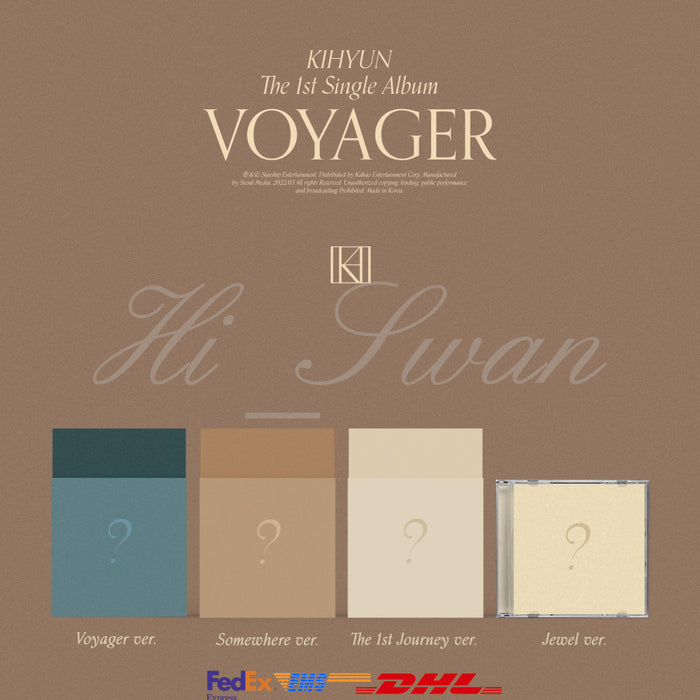 [Monsta X] - KIHYUN The 1st Single Album VOYAGER VER SET+JEWEL VER +BENEFIT
