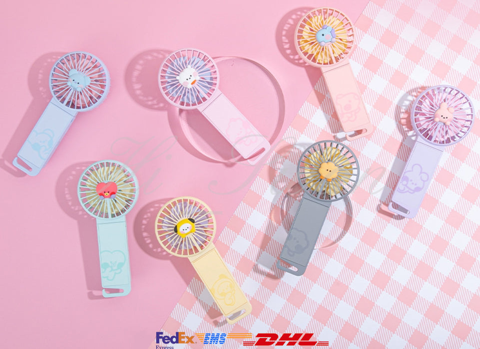 [BT21] - ROYCHE X BT21 Mini Mini Dual Blade Handy Fan OFFICIAL MD