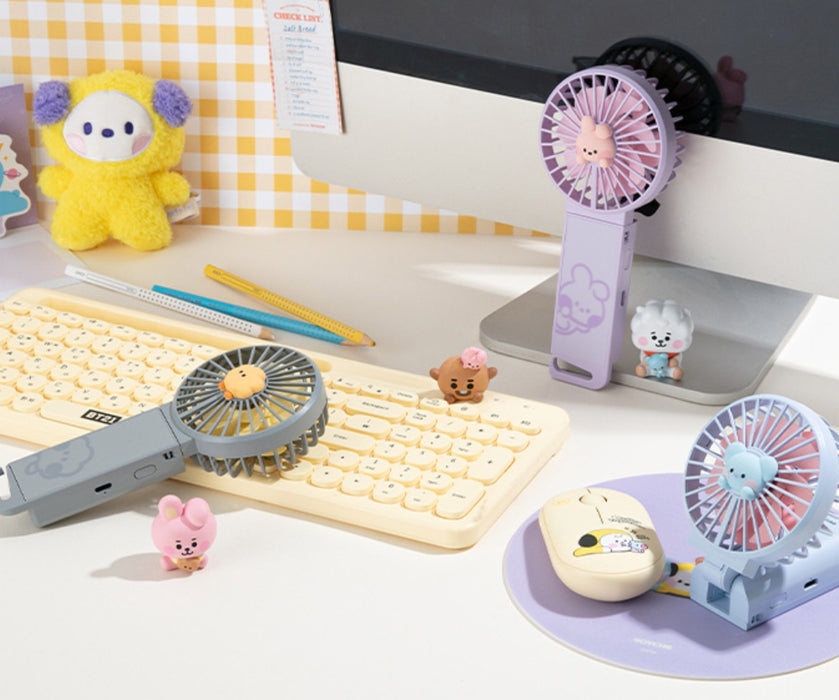 [BT21] - ROYCHE X BT21 Mini Mini Dual Blade Handy Fan OFFICIAL MD