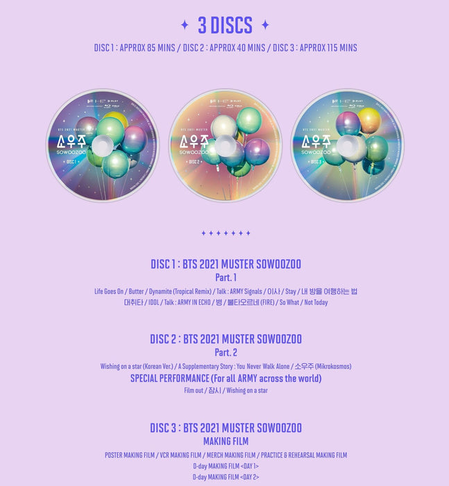 [BTS] - BTS 2021 MUSTER SOWOOZOO Blu-ray Details OFFICIAL MD