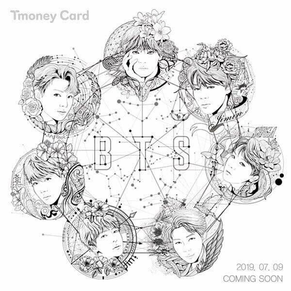 [BTS] - BTS X CU OFFICIAL ILLUSTRATED BTS T-MONEY CARD TRANSPORTATION CARD
