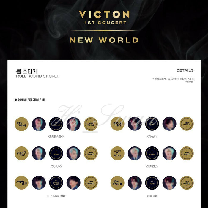 [VICTON] - VICTON 1st Concert NEW WORLD Official MD Roll Round Sticker